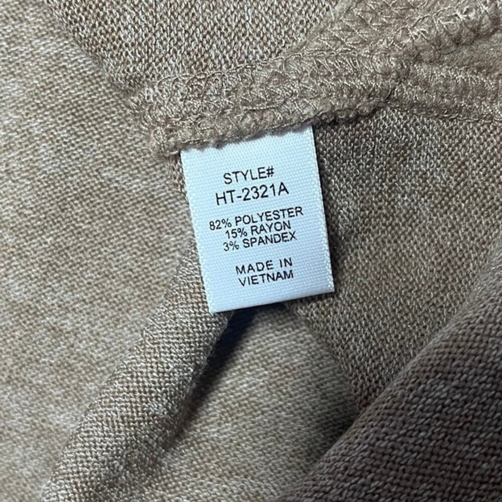 Zenana Henley Snap Top Brown Long Sleeve Sweater HT-2321A Raglan S/M NWOT - Picture 5 of 5